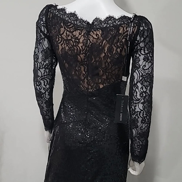 TADASHI Shoji AQUILA LACE SEQUIN GOWN - Picture 9 of 15